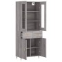 Aparador alto madera contrachapada gris sonoma 69,5x34x180 cm de , Aparadores - Ref: Foro24-3198519, Precio: 162,03 €, Descue...