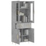Aparador alto madera contrachapada gris hormigón 69,5x34x180 cm von , Sideboards - Ref: Foro24-3198525, Preis: 163,08 €, Raba...
