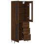 Aparador alto madera contrachapada marrón roble 69,5x34x180 cm de , Aparadores - Ref: Foro24-3198616, Precio: 178,67 €