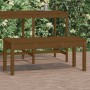 Banco de jardín madera maciza pino marrón miel 109x44x45 cm de vidaXL, Bancos de jardín - Ref: Foro24-824007, Precio: 53,46 €