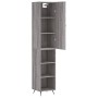 Aparador alto madera contrachapada gris Sonoma 34,5x34x180 cm von , Sideboards - Ref: Foro24-3198959, Preis: 91,17 €, Rabatt: %