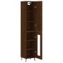 Aparador alto madera contrachapada roble marrón 34,5x34x180 cm de , Aparadores - Ref: Foro24-3199064, Precio: 113,04 €