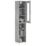 Aparador de madera contrachapada gris hormigón 34,5x34x180 cm von , Sideboards - Ref: Foro24-3199357, Preis: 89,50 €, Rabatt: %