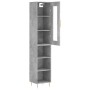 Aparador de madera contrachapada gris hormigón 34,5x34x180 cm von , Sideboards - Ref: Foro24-3199357, Preis: 89,50 €, Rabatt: %