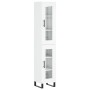 Aparador alto madera contrachapada blanco brillo 34,5x34x180 cm by , Sideboards - Ref: Foro24-3199451, Price: 116,87 €, Disco...