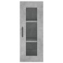 Aparador de madera contrachapada gris hormigón 34,5x34x180 cm de , Aparadores - Ref: Foro24-3199453, Precio: 106,33 €