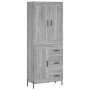 Aparador alto madera contrachapada gris sonoma 69,5x34x180 cm de , Aparadores - Ref: Foro24-3200015, Precio: 170,43 €, Descue...