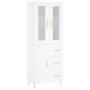 Aparador alto madera contrachapada blanco 69,5x34x180 cm by , Sideboards - Ref: Foro24-3198457, Price: 184,88 €, Discount: %