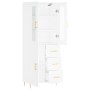 Aparador alto madera contrachapada blanco 69,5x34x180 cm by , Sideboards - Ref: Foro24-3198457, Price: 184,88 €, Discount: %