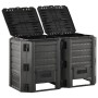Compostador de jardín negro 800 L de vidaXL, Compostadores - Ref: Foro24-312273, Precio: 130,63 €, Descuento: %