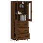 Aparador alto madera contrachapada marrón roble 69,5x34x180 cm by , Sideboards - Ref: Foro24-3198408, Price: 183,54 €, Discou...