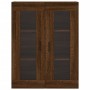 Aparador alto madera contrachapada marrón roble 69,5x34x180 cm de , Aparadores - Ref: Foro24-3198488, Precio: 175,34 €, Descu...