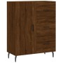 Aparador alto madera contrachapada marrón roble 69,5x34x180 cm de , Aparadores - Ref: Foro24-3198488, Precio: 175,34 €, Descu...