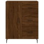 Aparador alto madera contrachapada marrón roble 69,5x34x180 cm de , Aparadores - Ref: Foro24-3198488, Precio: 175,34 €, Descu...