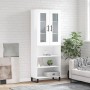 Aparador alto madera contrachapada blanco brillo 69,5x34x180 cm de , Aparadores - Ref: Foro24-3198747, Precio: 162,83 €, Desc...