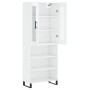 Aparador alto madera contrachapada blanco brillo 69,5x34x180 cm de , Aparadores - Ref: Foro24-3198747, Precio: 162,83 €, Desc...