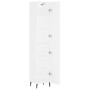 Aparador alto madera contrachapada blanco 34,5x34x180 cm by , Sideboards - Ref: Foro24-3198801, Price: 108,56 €, Discount: %