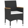 Juego de comedor de jardín 3 piezas ratán sintético negro by vidaXL, Garden sets - Ref: Foro24-3058464, Price: 174,24 €, Disc...