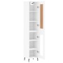 Aparador alto madera contrachapada blanco 34,5x34x180 cm de , Aparadores - Ref: Foro24-3200401, Precio: 104,56 €, Descuento: %