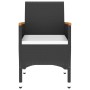 Juego de comedor de jardín 3 piezas ratán sintético negro by vidaXL, Garden sets - Ref: Foro24-3058464, Price: 171,46 €, Disc...