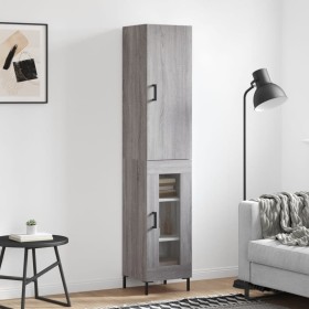 Aparador alto madera contrachapada gris Sonoma 34,5x34x180 cm de , Aparadores - Ref: Foro24-3199047, Precio: 102,20 €, Descue...