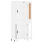Aparador alto madera contrachapada blanco 69,5x34x180 cm by , Sideboards - Ref: Foro24-3199633, Price: 177,74 €, Discount: %