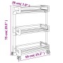 Carrito de almacenaje aluminio 59x20x75 cm von , Lagerbehälter - Ref: Foro24-154618, Preis: 43,48 €, Rabatt: %