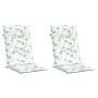 Cojines de silla de respaldo alto 2 uds tela estampado de hojas von , Kissen für Stühle und Sofas - Ref: Foro24-361262, Preis...