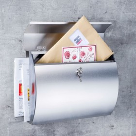 HI Buzón con compartimento de periódicos acero inox 38x13,3x30,4 cm by , mail slots - Ref: Foro24-445596, Price: 50,28 €, Dis...