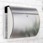 HI Buzón con compartimento de periódicos acero inox 38x13,3x30,4 cm by , mail slots - Ref: Foro24-445596, Price: 50,28 €, Dis...