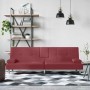 Sofá cama con portavasos cuero sintético rojo tinto by , Sofas - Ref: Foro24-351930, Price: 297,67 €, Discount: %