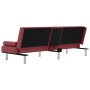 Sofá cama con portavasos cuero sintético rojo tinto by , Sofas - Ref: Foro24-351930, Price: 297,67 €, Discount: %