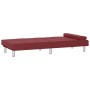 Sofá cama con portavasos cuero sintético rojo tinto by , Sofas - Ref: Foro24-351930, Price: 297,67 €, Discount: %