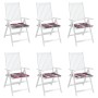 Cojines de silla de jardín 6 uds tela a cuadros rojo 40x40x3 cm de , Cojines para sillas y sofás - Ref: Foro24-314034, Precio...