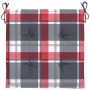 Cojines de silla de jardín 6 uds tela a cuadros rojo 40x40x3 cm by , Cushions for chairs and sofas - Ref: Foro24-314034, Pric...