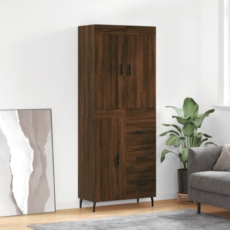 Aparador alto madera contrachapada marrón roble 69,5x34x180 cm by , Sideboards - Ref: Foro24-3199832, Price: 166,64 €, Discou...