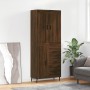 Aparador alto madera contrachapada marrón roble 69,5x34x180 cm by , Sideboards - Ref: Foro24-3199832, Price: 166,64 €, Discou...