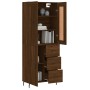 Aparador alto madera contrachapada marrón roble 69,5x34x180 cm by , Sideboards - Ref: Foro24-3199832, Price: 166,64 €, Discou...