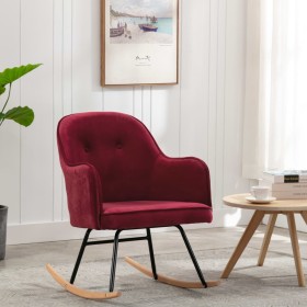 Silla mecedora de terciopelo rojo vino tinto von , Schaukelstühle - Ref: Foro24-289523, Preis: 175,51 €, Rabatt: %