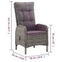 Garden bistro set 5 pieces gray synthetic rattan by vidaXL, Garden sets - Ref: Foro24-3058551, Price: 653,38 €, Discount: %