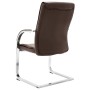Silla de oficina voladiza de cuero sintético marrón von , Bürostühle - Ref: Foro24-289343, Preis: 129,99 €, Rabatt: %