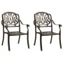 Garden chairs 2 units cast aluminum bronze by vidaXL, Garden chairs - Ref: Foro24-315567, Price: 378,63 €, Discount: %