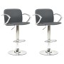 Taburetes de cocina 2 unidades cuero sintético gris by , Kitchen stools - Ref: Foro24-324705, Price: 110,24 €, Discount: %