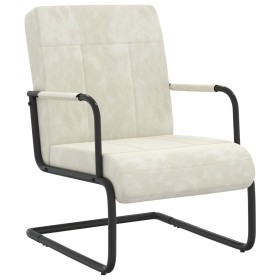 Silla voladiza de terciopelo blanco crema von , Sessel - Ref: Foro24-325797, Preis: 133,15 €, Rabatt: %
