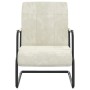 Silla voladiza de terciopelo blanco crema de , Sillones - Ref: Foro24-325797, Precio: 133,06 €
