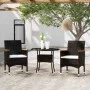 3-teiliges Garten-Ess-Set aus schwarzem synthetischem Rattan von vidaXL, Gartensets - Ref: Foro24-3058484, Preis: 221,37 €, R...