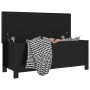 Caja de almacenaje y cojín madera ingeniería negro brillo by , Storage trunks - Ref: Foro24-326775, Price: 128,64 €, Discount: %