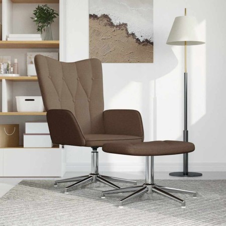 Sillón de relax con reposapiés tela marrón by , Armchairs - Ref: Foro24-327603, Price: 105,92 €, Discount: %