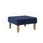 Taburete de terciopelo azul marino 60x60x36 cm von , Küchenhocker - Ref: Foro24-329928, Preis: 65,70 €, Rabatt: %