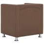 Sillón en forma de cubo de tela marrón by , Armchairs - Ref: Foro24-282146, Price: 142,50 €, Discount: %